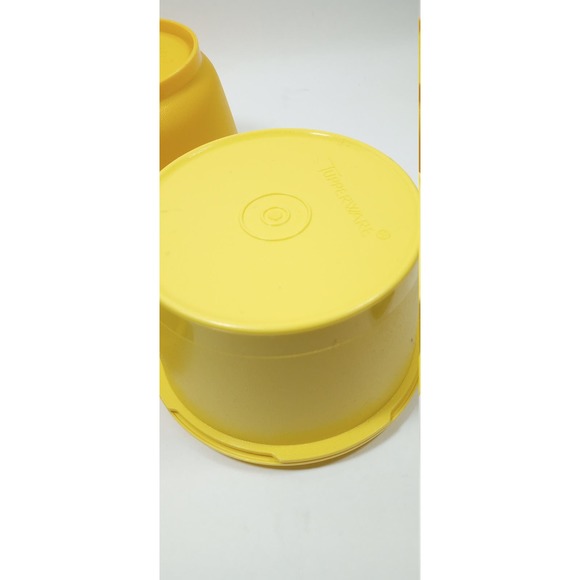 Vintage Yellow Tupperware Containers 3 Different Sizes (b5) - Picture 5 of 7